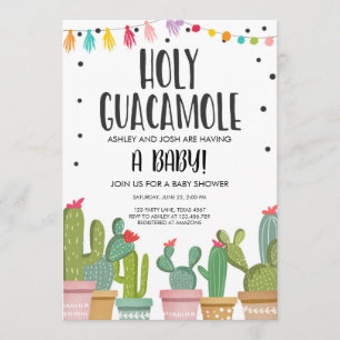 Invitation du Baby shower de la Sainte Guacamole