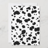 Invitation du Baby shower de la vache rouge (Dos)