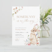 Invitation du Baby shower de lapin de Pâques (Debout devant)