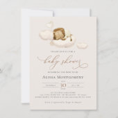 Invitation du Baby shower de Lion (Devant)