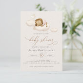 Invitation du Baby shower de Lion (Debout devant)
