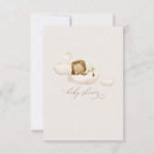 Invitation du Baby shower de Lion (Dos)