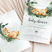 Invitation du Baby shower de Lion