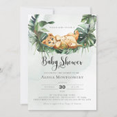 Invitation du Baby shower de Lion (Devant)