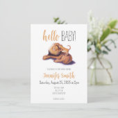 Invitation du Baby shower de Lion (Debout devant)