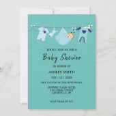 Invitation du Baby shower de marée tropicale (Devant)