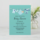 Invitation du Baby shower de marée tropicale (Debout devant)