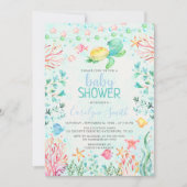 Invitation du Baby shower de mer (Devant)