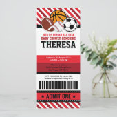 Invitation du Baby shower de pass pour tous les bi (Debout devant)