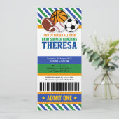 Invitation du Baby shower de pass pour tous les bi (Debout devant)