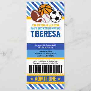 Invitation du Baby shower de pass pour tous les bi