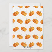 Invitation du Baby shower de patchs citrouille (Dos)