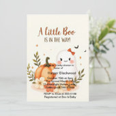 Invitation du Baby shower de patchs de Little Boo (Debout devant)