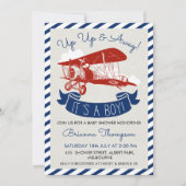 Invitation du Baby shower de plan Vintage du garço (Devant)