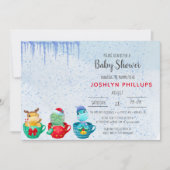 Invitation du Baby shower de thé de dinosaure de N (Devant)