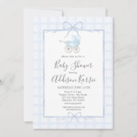 Invitation du baby shower de transport de bébé Pre