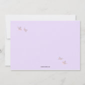 Invitation du Baby shower des hibou et papillons (Dos)