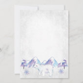 Invitation du Baby shower d'hiver Ours polaire Sno (Dos)