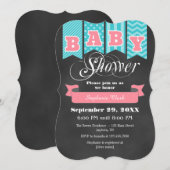 Invitation du Baby shower d'indicateur de tableau (Devant / Derrière)