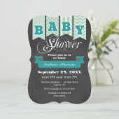 Invitation du Baby shower d'indicateur de tableau  (Debout devant)