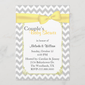 Invitation du baby shower du couple élégant de