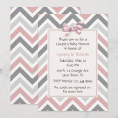 Invitation du baby shower du couple moderne (Devant / Derrière)