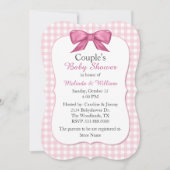 Invitation du baby shower du couple rose de (Devant)