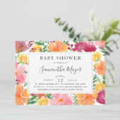 Invitation du Baby shower du pavot de Californie (Debout devant)