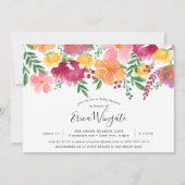 Invitation du Baby shower du pavot de Californie (Devant)