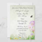 Invitation du Baby shower du poulain et du papillo (Dos)