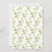 Invitation du Baby shower Fleur sauvage à la campa (Dos)