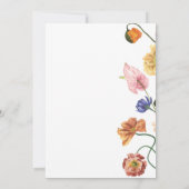 Invitation du Baby shower Fleur sauvage floral bri (Dos)