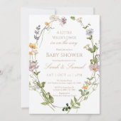 Invitation du Baby shower fleur sauvage Wreath (Devant)