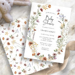 Invitation du Baby shower Floral Boho<br><div class="desc">Invitation au Baby shower Floral Boho. Cet élégant et élégant Boho Floral Baby shower Invitation dispose de magnifiques fleurs sauvages d'aquarelle peints à la main, disposés dans un joli bouquet parfait pour le printemps, l'été ou les mariages de automne. Recherchez les éléments correspondants dans la collection de Baby showers de...</div>