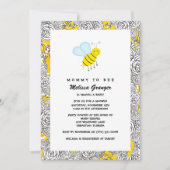 Invitation du Baby shower Floral Bumblebee (Devant)