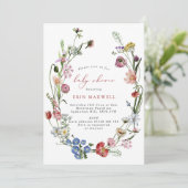 Invitation du Baby shower Floral néerlandais (Debout devant)