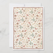 Invitation du Baby shower forestier rustique (Dos)