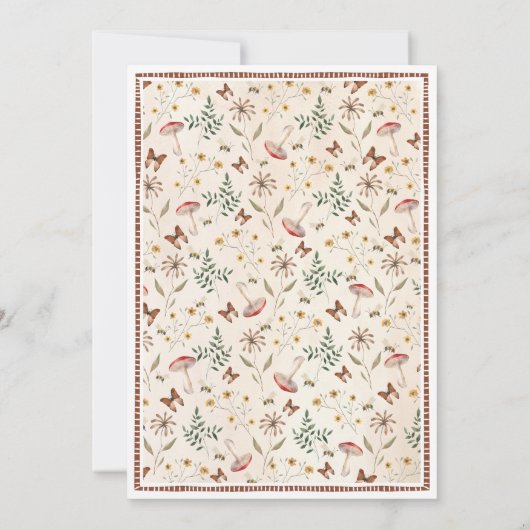 Invitation du Baby shower forestier rustique (Dos)