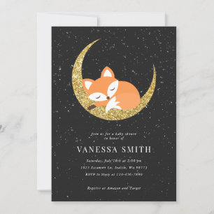 Invitation du Baby shower Fox