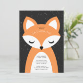 Invitation du Baby shower Fox (Debout devant)