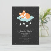 Invitation du Baby shower Fox (Debout devant)