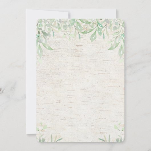 Invitation du Baby shower Fox (Dos)