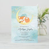 Invitation du Baby shower Fox (Debout devant)