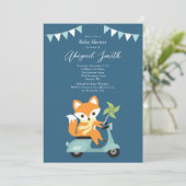 Invitation du Baby shower Fox (Debout devant)