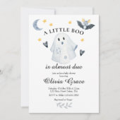 Invitation du Baby shower Halloween Ghost Little B (Devant)