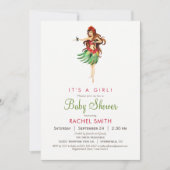 Invitation du Baby shower Hawaiian Luau (Devant)