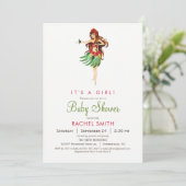 Invitation du Baby shower Hawaiian Luau (Debout devant)