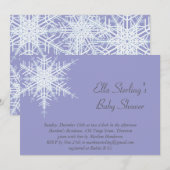 Invitation du Baby shower Lilac de Fluge d'hiver (Devant / Derrière)