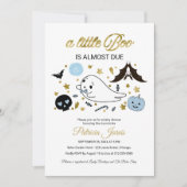 Invitation du Baby shower Little Boo Halloween (Devant)