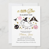 Invitation du Baby shower Little Boo Halloween (Devant)